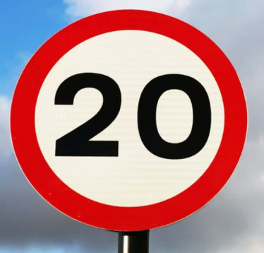 20MPH Speed Limit Sign